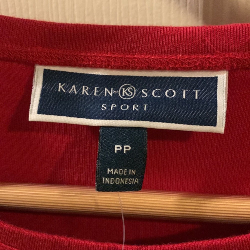 Karen Scott sport 3/4 sleeve top - Picture 3 of 5